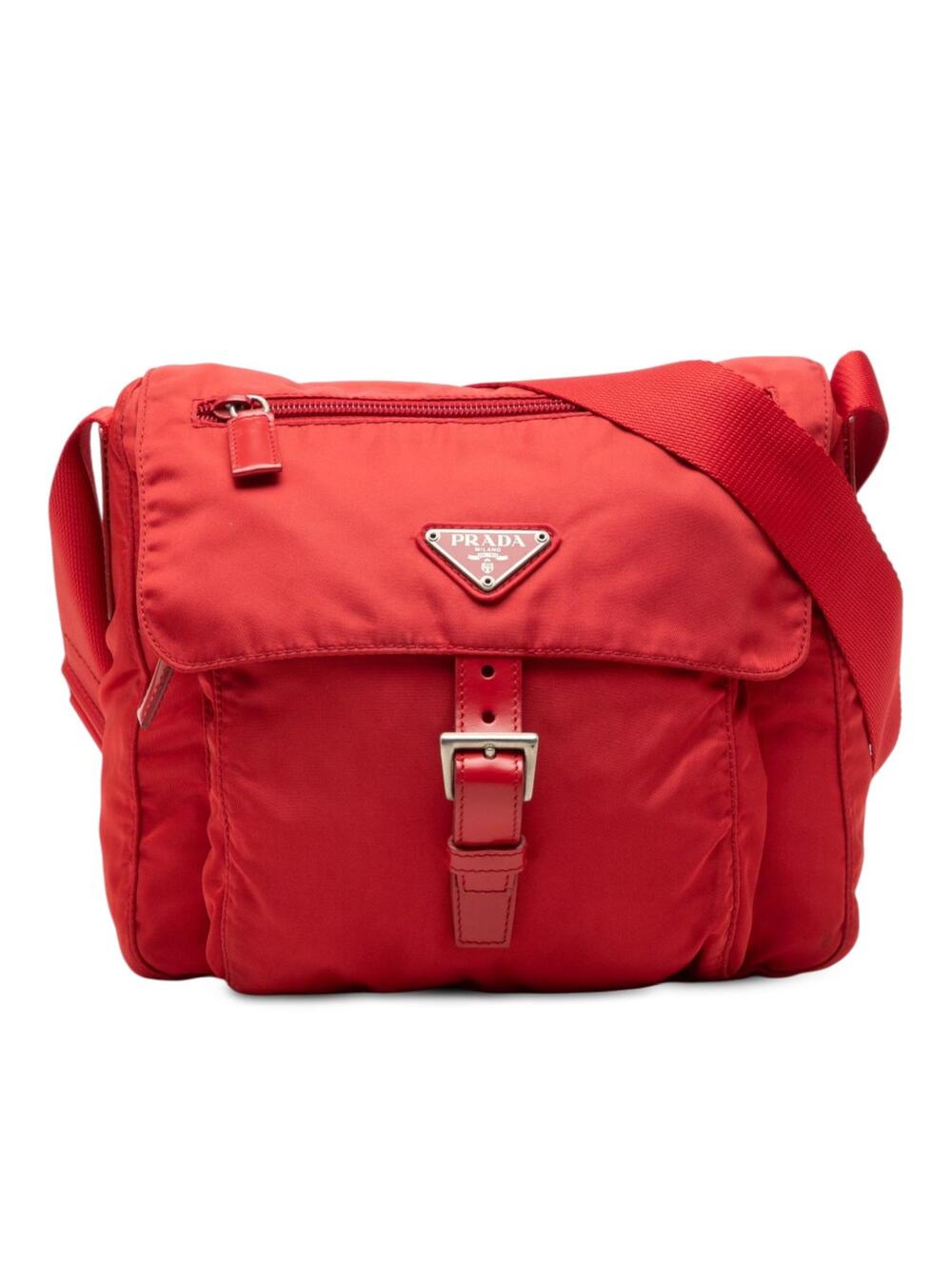 Prada Tessuto Zip Buckle Messenger Bag #346613P44B